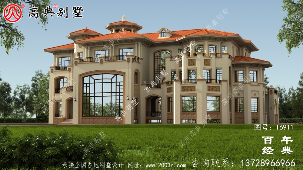 超豪華三層歐式別墅設計圖_三樓別墅設計圖