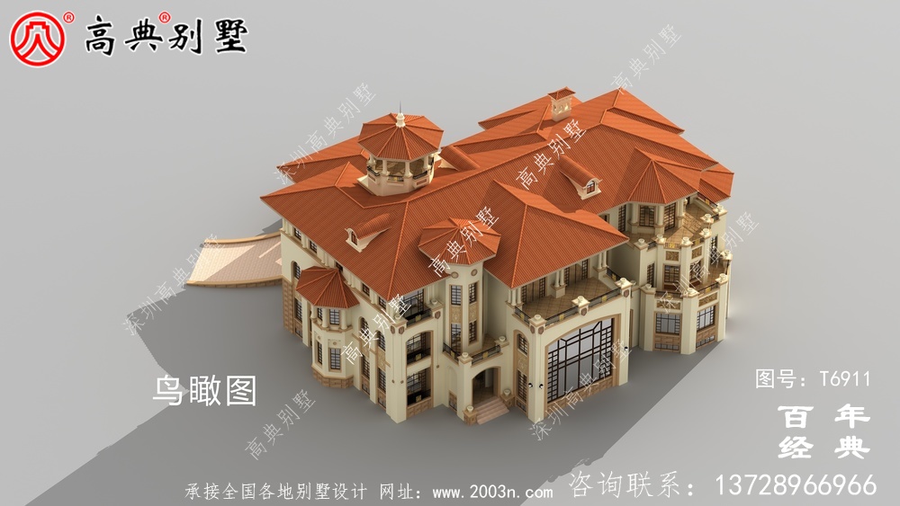 超豪華三層歐式別墅設計圖_三樓別墅設計圖