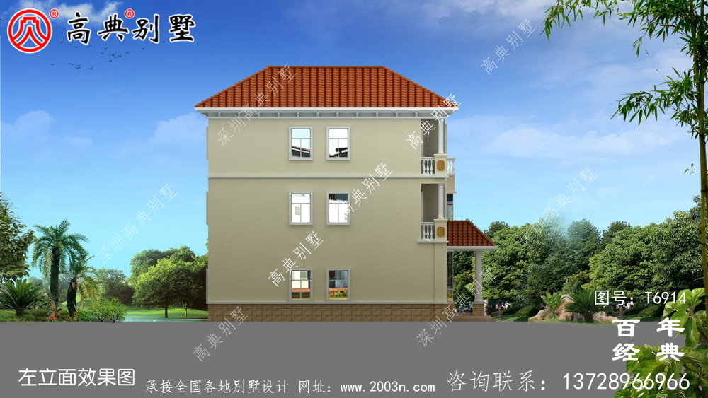歐式古典三層帶陽(yáng)臺(tái)別墅設(shè)計(jì)圖紙_三層別墅圖紙