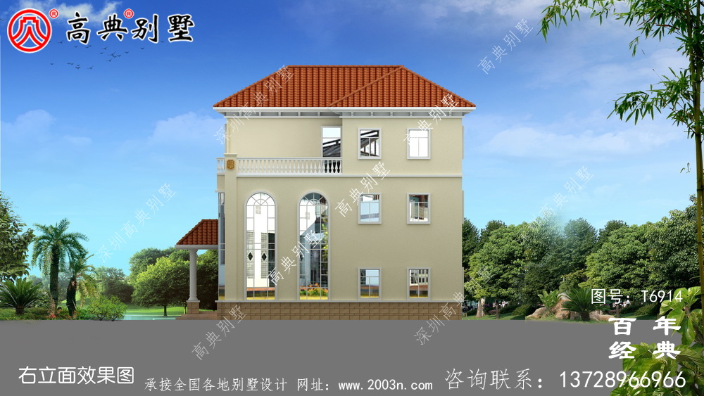 歐式古典三層帶陽(yáng)臺(tái)別墅設(shè)計(jì)圖紙_三層別墅圖紙