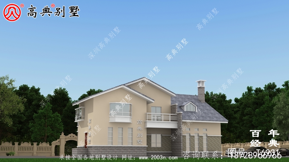 農(nóng)村兩層帶車庫別墅設(shè)計(jì)效果圖_農(nóng)村兩層別墅設(shè)計(jì)圖紙