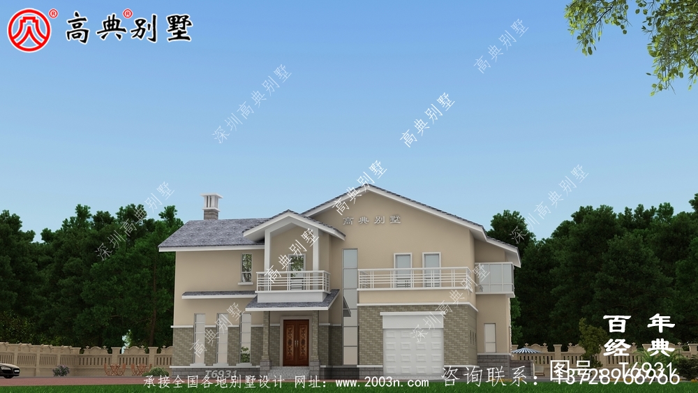 農(nóng)村兩層帶車庫別墅設(shè)計(jì)效果圖_農(nóng)村兩層別墅設(shè)計(jì)圖紙