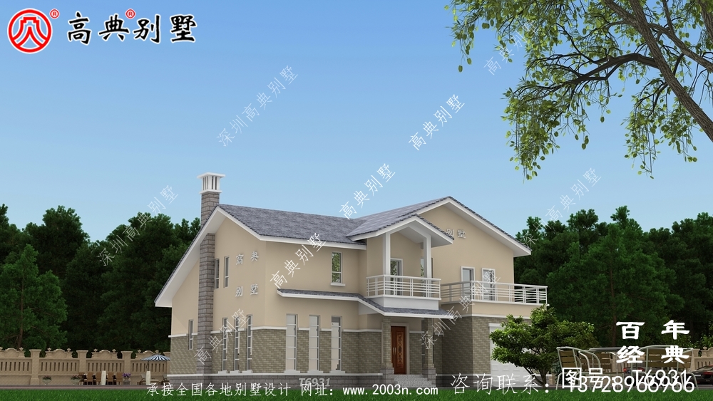 農(nóng)村兩層帶車庫別墅設(shè)計(jì)效果圖_農(nóng)村兩層別墅設(shè)計(jì)圖紙