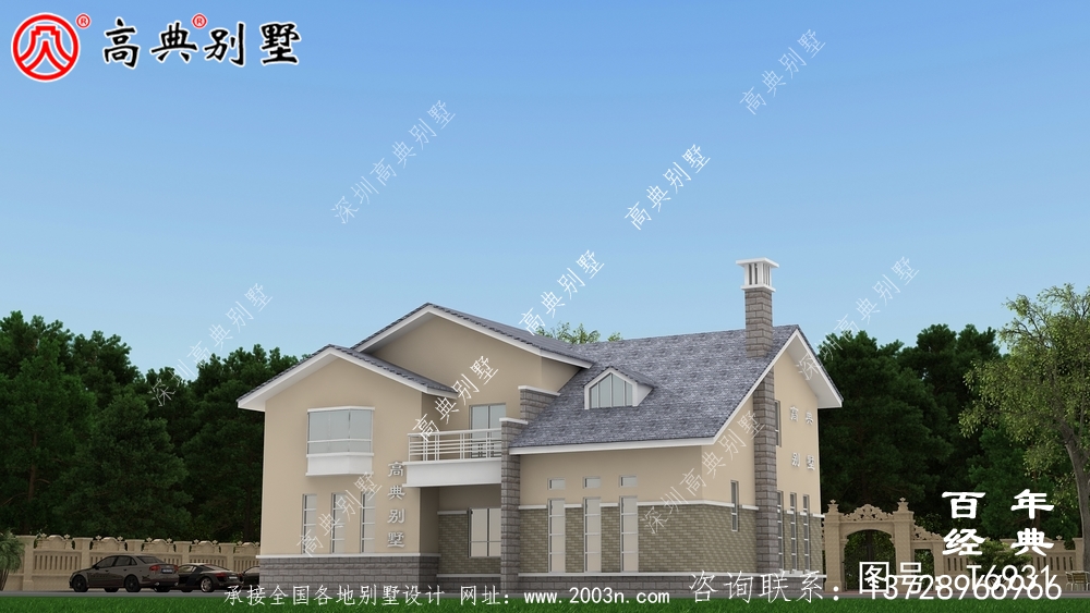 農(nóng)村兩層帶車庫別墅設(shè)計(jì)效果圖_農(nóng)村兩層別墅設(shè)計(jì)圖紙