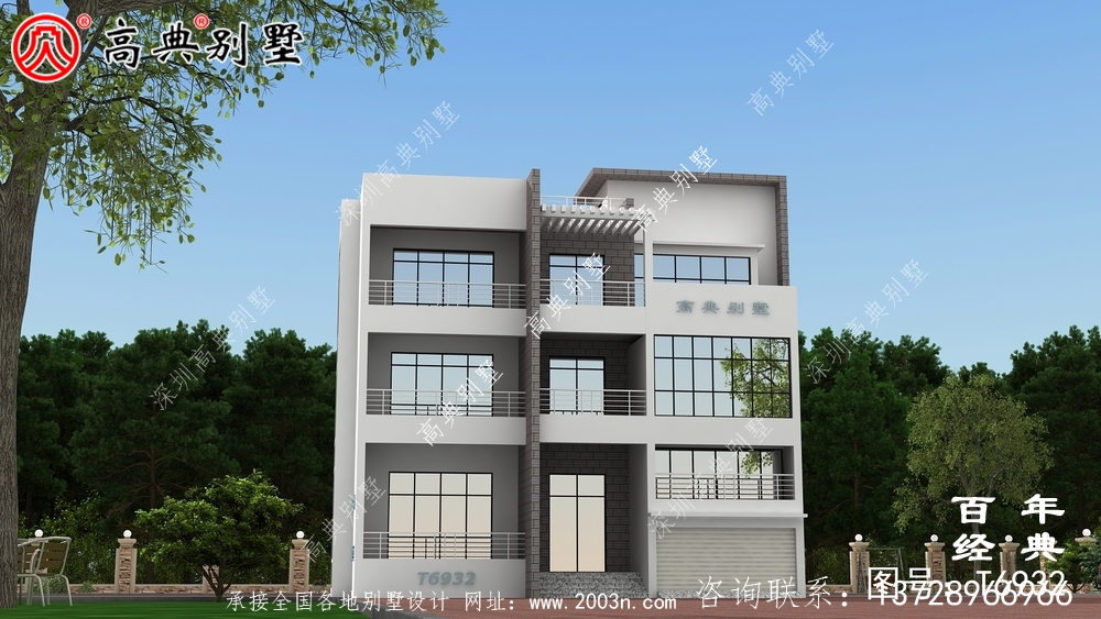 現(xiàn)代風(fēng)經(jīng)濟(jì)型兩層農(nóng)村自建住宅設(shè)計(jì)圖_農(nóng)村別墅設(shè)計(jì)圖