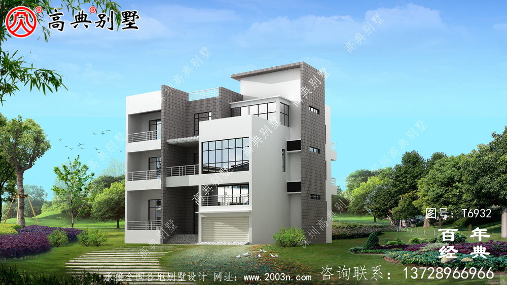 現(xiàn)代風(fēng)經(jīng)濟(jì)型兩層農(nóng)村自建住宅設(shè)計(jì)圖_農(nóng)村別墅設(shè)計(jì)圖
