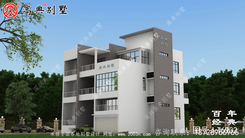 現(xiàn)代風(fēng)經(jīng)濟(jì)型兩層農(nóng)村自建住宅設(shè)計(jì)圖_農(nóng)村別墅設(shè)計(jì)圖