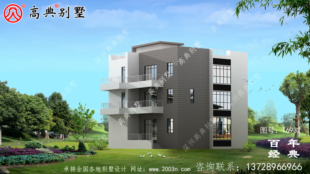 現(xiàn)代風(fēng)經(jīng)濟(jì)型兩層農(nóng)村自建住宅設(shè)計(jì)圖_農(nóng)村別墅設(shè)計(jì)圖