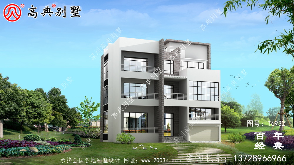 現(xiàn)代風(fēng)經(jīng)濟(jì)型兩層農(nóng)村自建住宅設(shè)計(jì)圖_農(nóng)村別墅設(shè)計(jì)圖