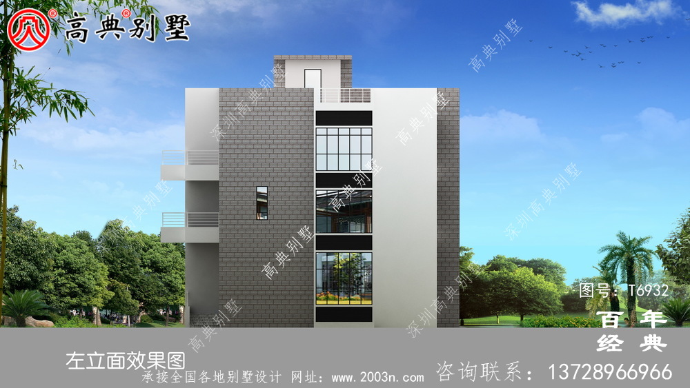 現(xiàn)代風(fēng)經(jīng)濟(jì)型兩層農(nóng)村自建住宅設(shè)計(jì)圖_農(nóng)村別墅設(shè)計(jì)圖