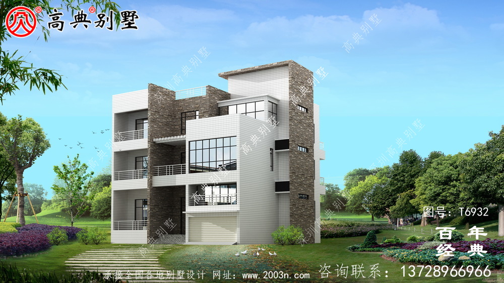 現(xiàn)代風(fēng)經(jīng)濟(jì)型兩層農(nóng)村自建住宅設(shè)計(jì)圖_農(nóng)村別墅設(shè)計(jì)圖