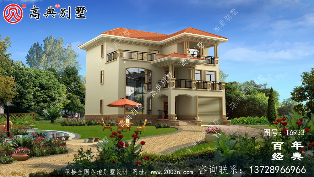 鄉(xiāng)村復(fù)式三層歐式別墅設(shè)計(jì)圖紙_農(nóng)村別墅設(shè)計(jì)圖