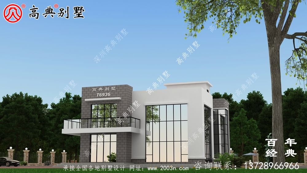 現代風格兩層別墅設計圖紙_別墅設計圖