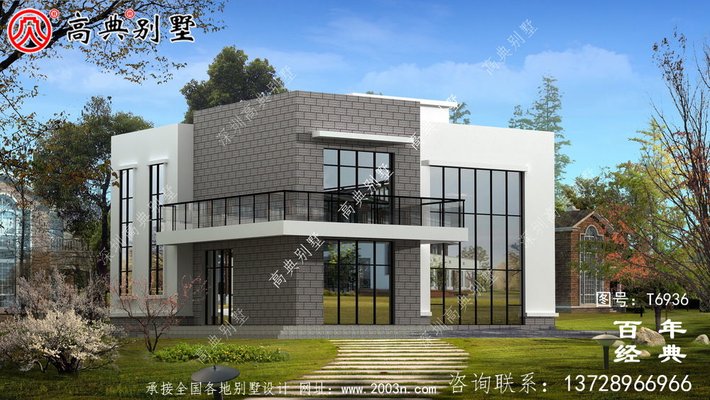 現代風格兩層別墅設計圖紙_別墅設計圖