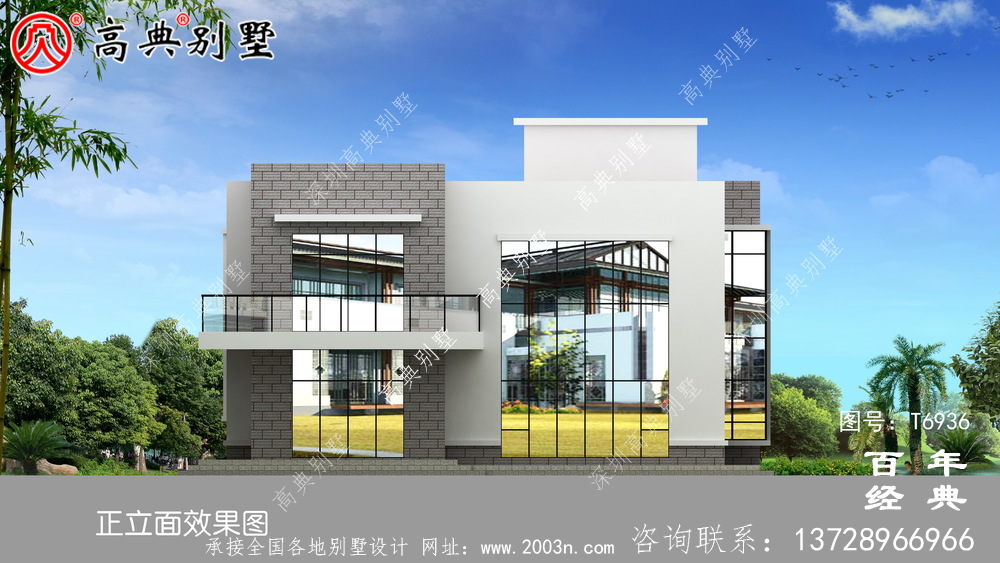 現代風格兩層別墅設計圖紙_別墅設計圖