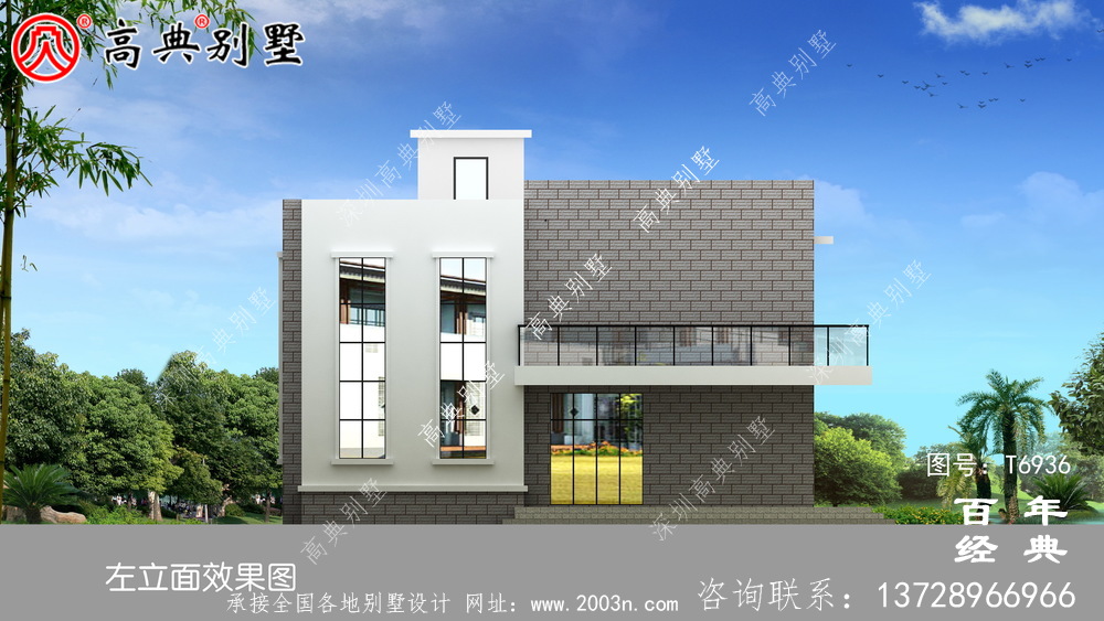 現代風格兩層別墅設計圖紙_別墅設計圖