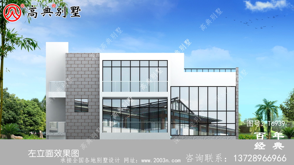 現(xiàn)代兩層別墅外觀設(shè)計圖_農(nóng)村別墅設(shè)計圖