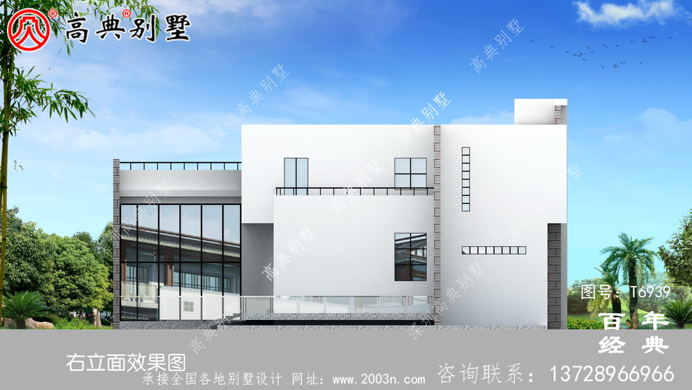 現(xiàn)代兩層別墅外觀設(shè)計圖_農(nóng)村別墅設(shè)計圖