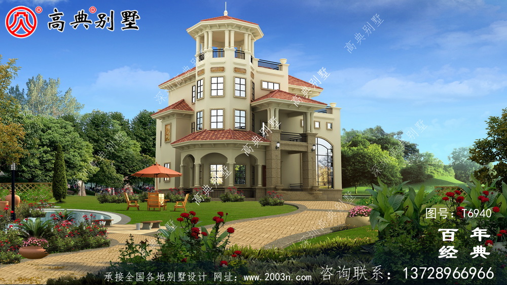 三層歐式復式別墅設計圖_農村別墅設計圖