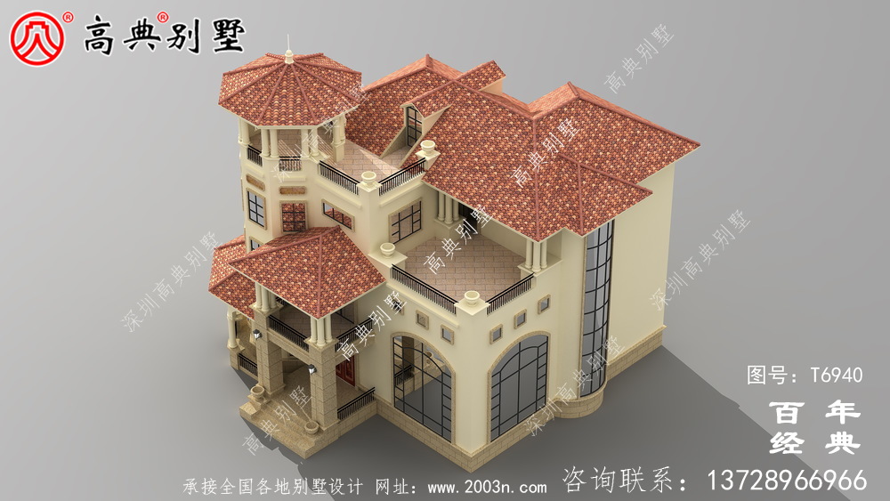 三層歐式復式別墅設計圖_農村別墅設計圖