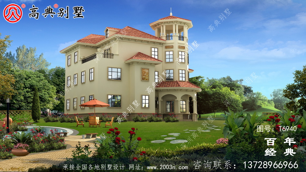 三層歐式復式別墅設計圖_農村別墅設計圖