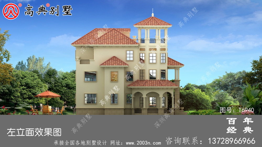 三層歐式復式別墅設計圖_農村別墅設計圖