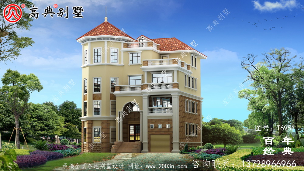 四層帶車庫農村自建房屋效果圖_農村別墅設計圖 四層帶車庫農村自建房屋效果圖_農村別墅設計圖