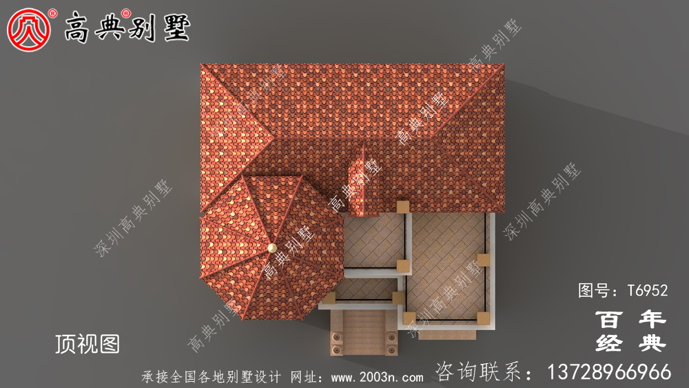 新歐式三層別墅設計效果圖及施工圖_農村別墅設計圖紙