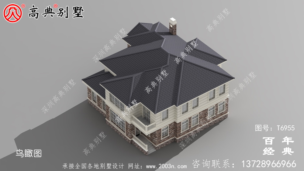 歐式二層農村別墅設計圖_農村小別墅設計圖