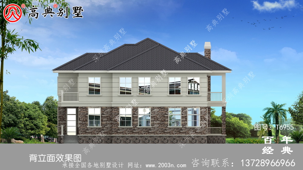 歐式二層農村別墅設計圖_農村小別墅設計圖