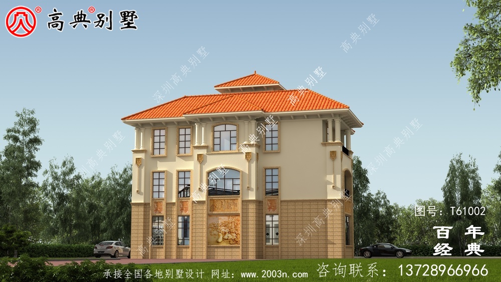復式三層歐式別墅設計圖_農(nóng)村別墅設計圖