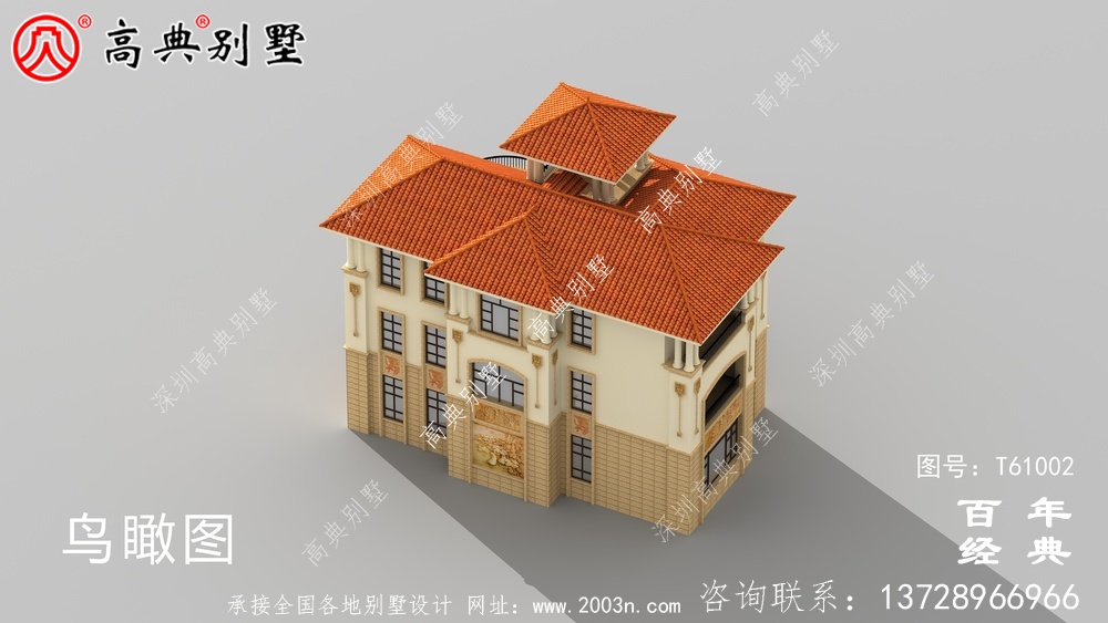 復式三層歐式別墅設計圖_農(nóng)村別墅設計圖