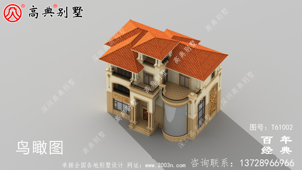 復式三層歐式別墅設計圖_農(nóng)村別墅設計圖
