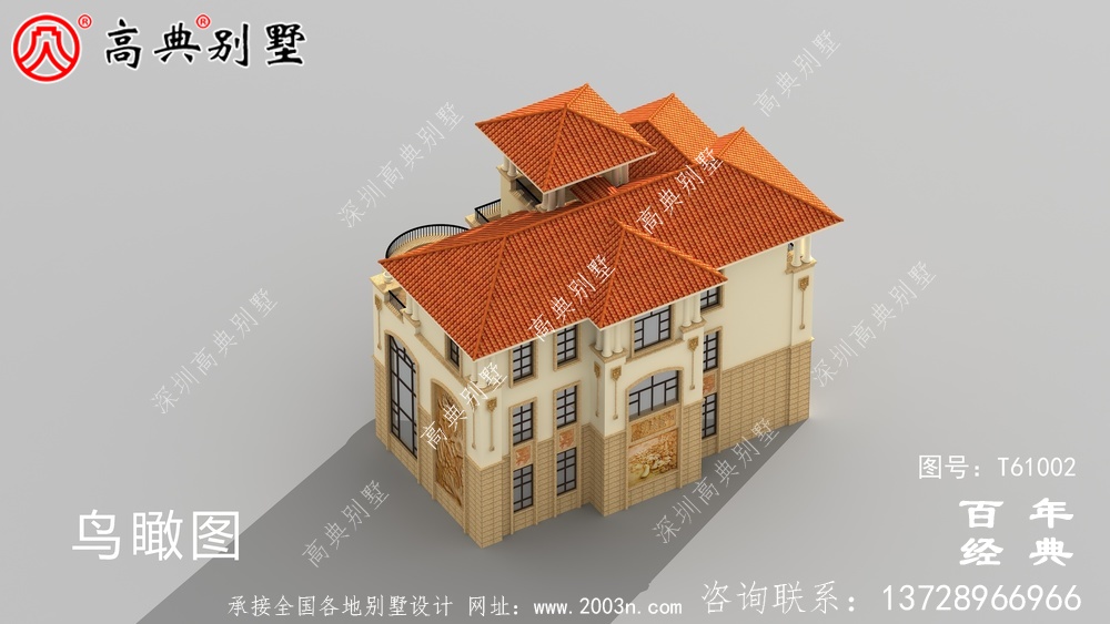 復式三層歐式別墅設計圖_農(nóng)村別墅設計圖