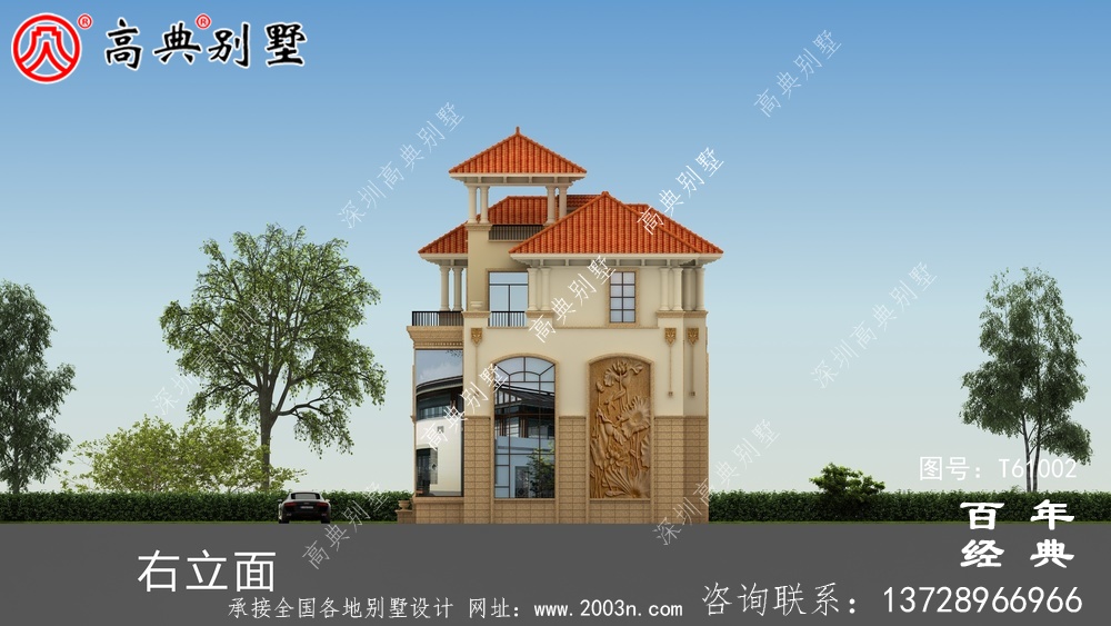 復式三層歐式別墅設計圖_農(nóng)村別墅設計圖