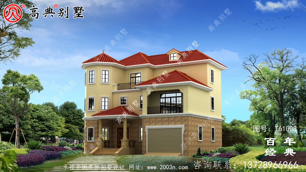 新歐式古典三層帶車庫別墅裝修效果圖及施工圖紙_鄉(xiāng)村三層別墅設(shè)計圖紙