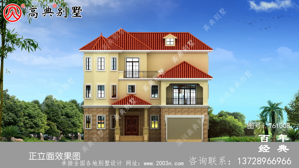 新歐式古典三層帶車庫別墅裝修效果圖及施工圖紙_鄉(xiāng)村三層別墅設(shè)計圖紙