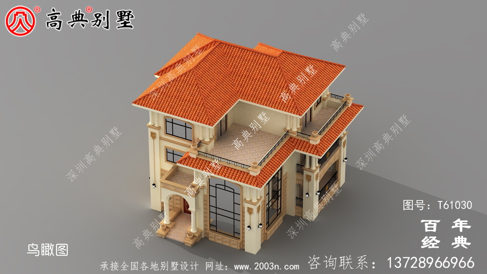 漂亮復式三層簡歐別墅設計圖紙施工圖_農村三層別墅設計