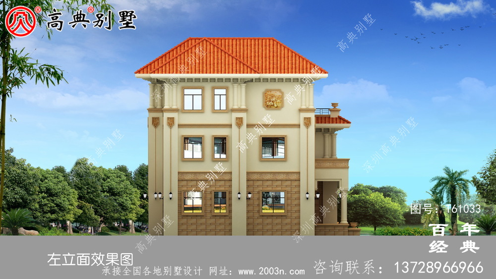 復(fù)式三層歐式別墅設(shè)計圖紙及效果圖_農(nóng)村三層別墅圖紙