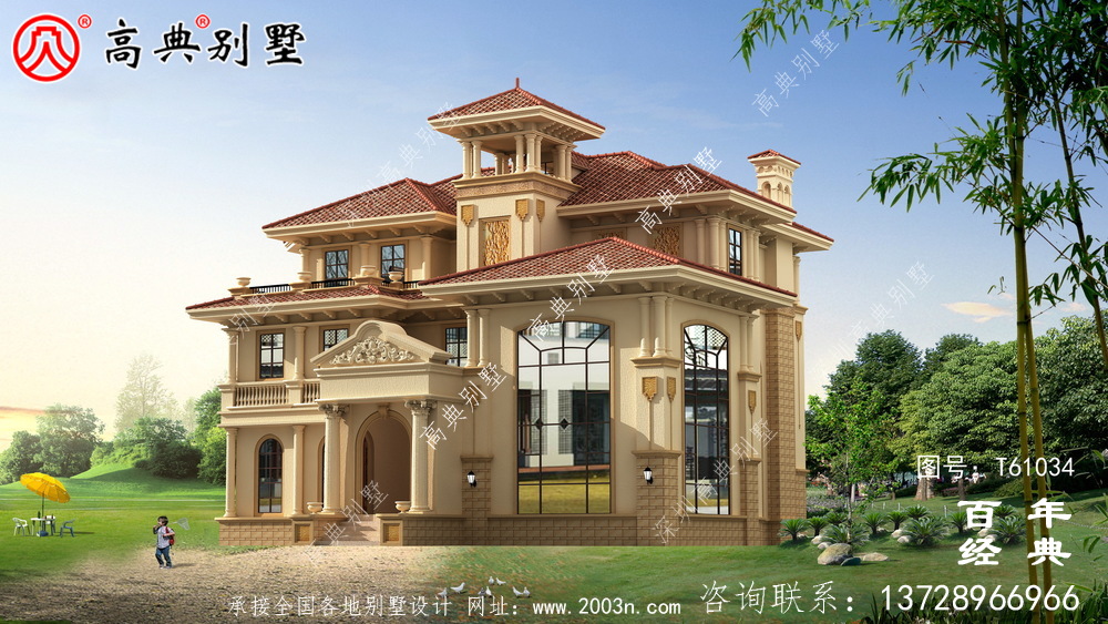 豪華三層簡歐別墅設計圖紙施工圖及效果圖_農村三層別墅設計 豪華三層簡歐別墅設計圖紙施工圖及效果圖_農村三層別墅設計