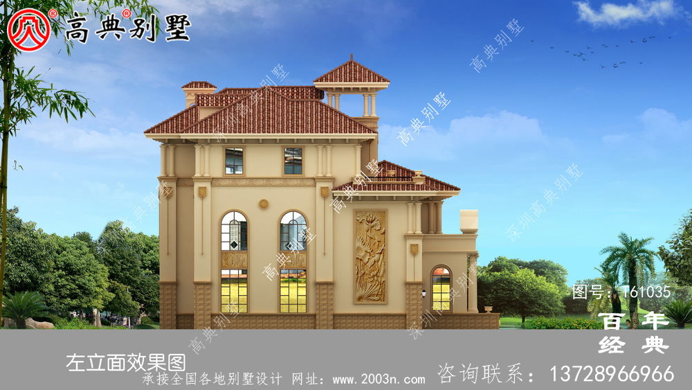 三層復式簡歐別墅設計圖紙施工圖及效果圖_農村三層別墅設計