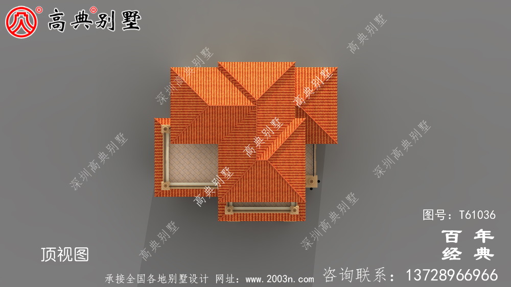 復式三層簡歐別墅設計圖紙及效果圖_農村三層別墅設計