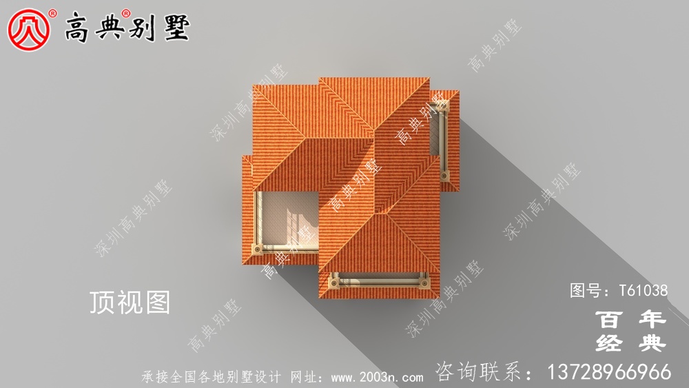 復式三層歐式別墅外觀效果圖及施工圖設計_農村三層別墅圖紙