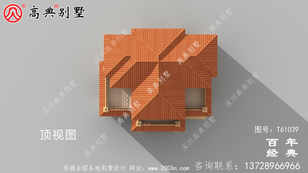 復式三層帶車庫歐式別墅外觀效果圖及施工圖設計_農村三層別墅圖紙