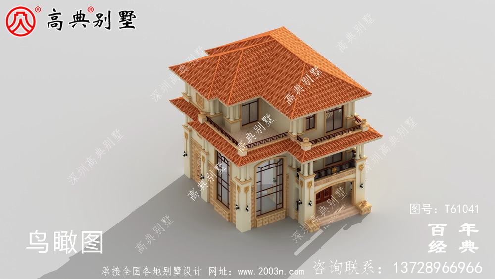 豪華復式三層歐式別墅效果圖_農村三層別墅設計圖紙