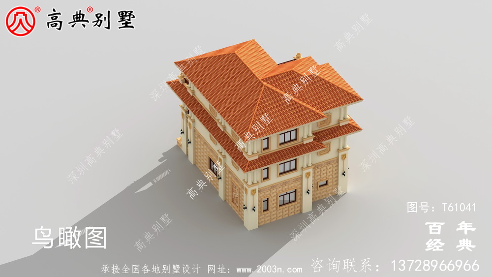 豪華復式三層歐式別墅效果圖_農村三層別墅設計圖紙