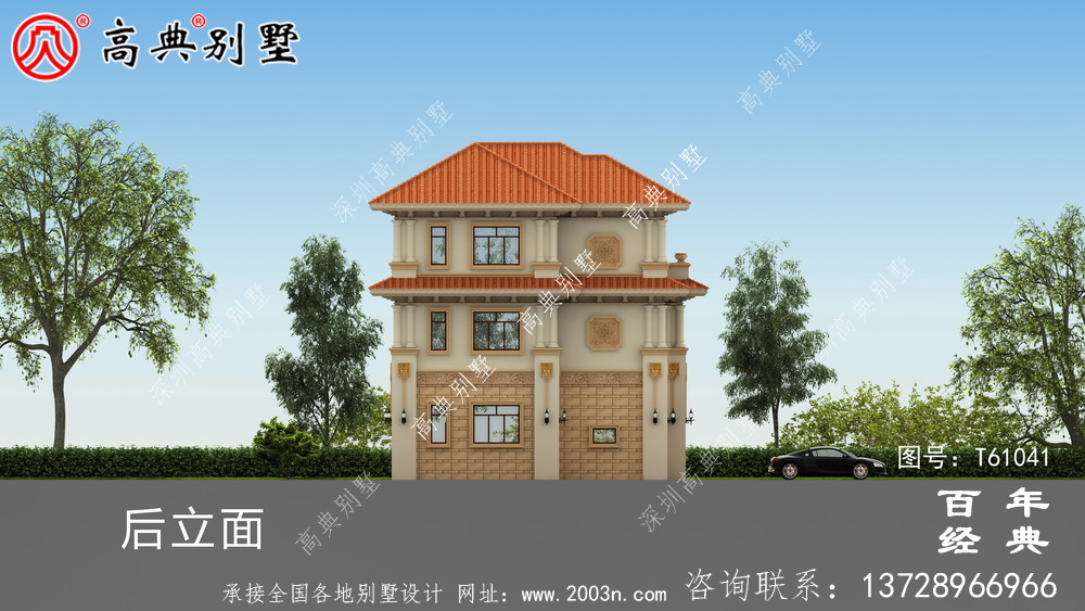 豪華復式三層歐式別墅效果圖_農村三層別墅設計圖紙