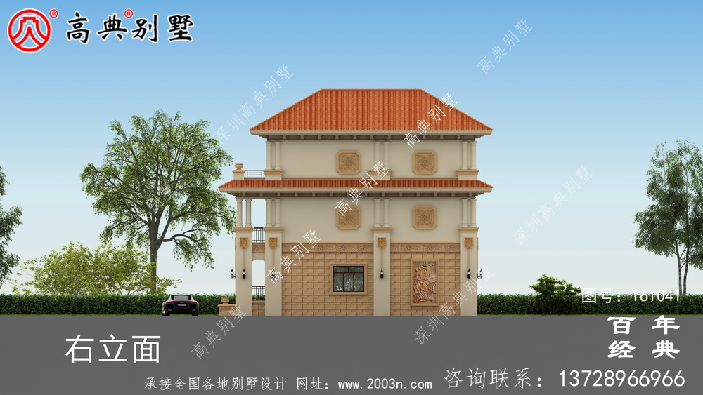 豪華復式三層歐式別墅效果圖_農村三層別墅設計圖紙