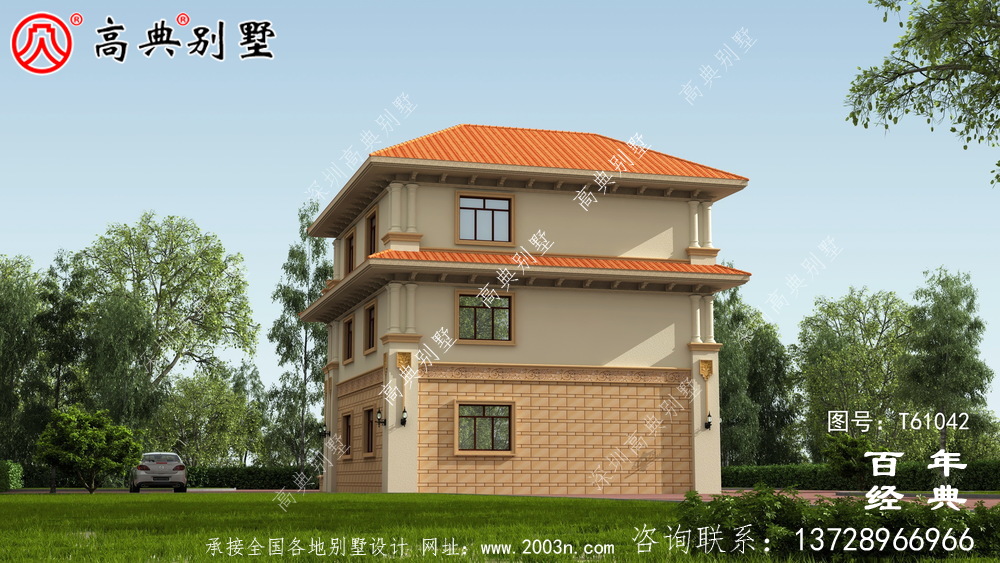 歐式三層高級別墅設計圖_農村三層別墅設計圖紙