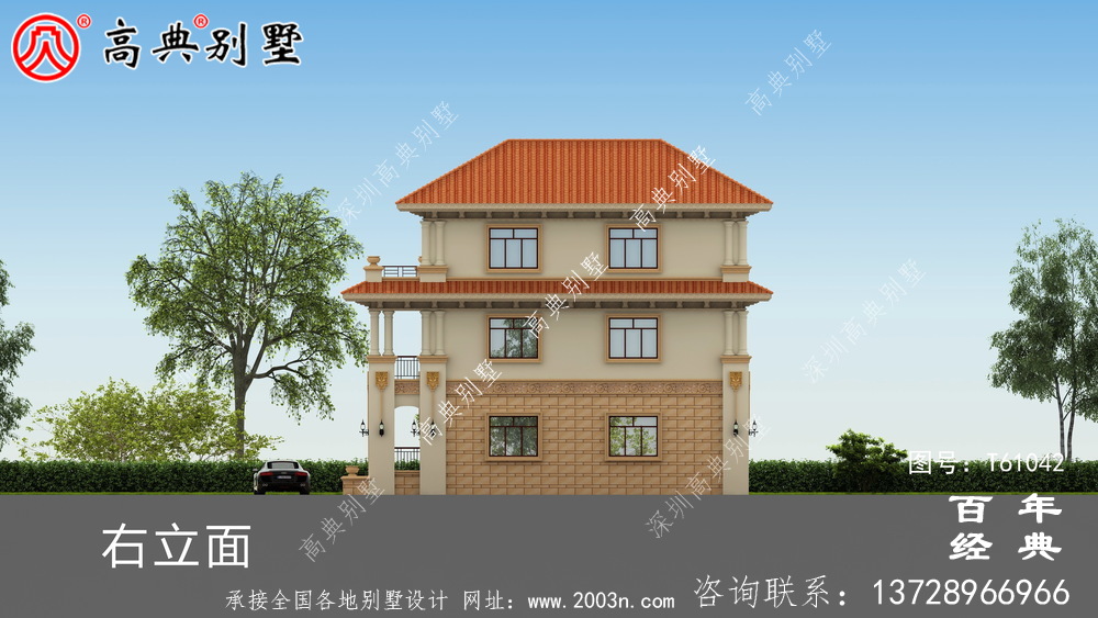 歐式三層高級別墅設計圖_農村三層別墅設計圖紙